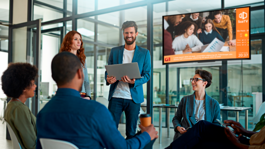 pessoas em um treinamento corporativo